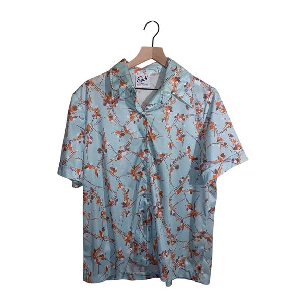 VNTG 70s SODI button up shirt 44 - Picture 1 of 4